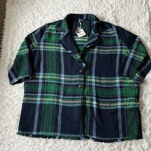 Davi & Dani Women’s Heavyweight Navy multi button down sweater coat size 3XL